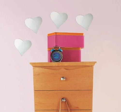 آینه های قلبی چسبی Roommates (بسته 4 عددی)، چند رنگ، Mir0007Hrs آینه های قلبی چسبی Roommates (بسته 4 عددی)، چند رنگ، Mir0007Hrs