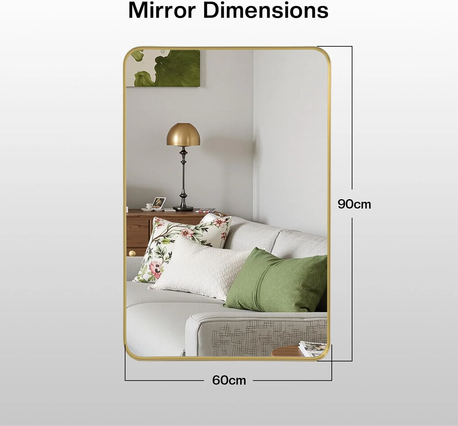 آینه دیواری رفلیکس 60x90 سانتی متر، آینه طلایی دیواری برای حمام، دکوراسیون اتاق نشیمن، اتاق خواب، ورودی آینه دیواری رفلیکس 60x90 سانتی متر، آینه طلایی دیواری برای حمام، دکوراسیون اتاق نشیمن، اتاق خواب، ورودی