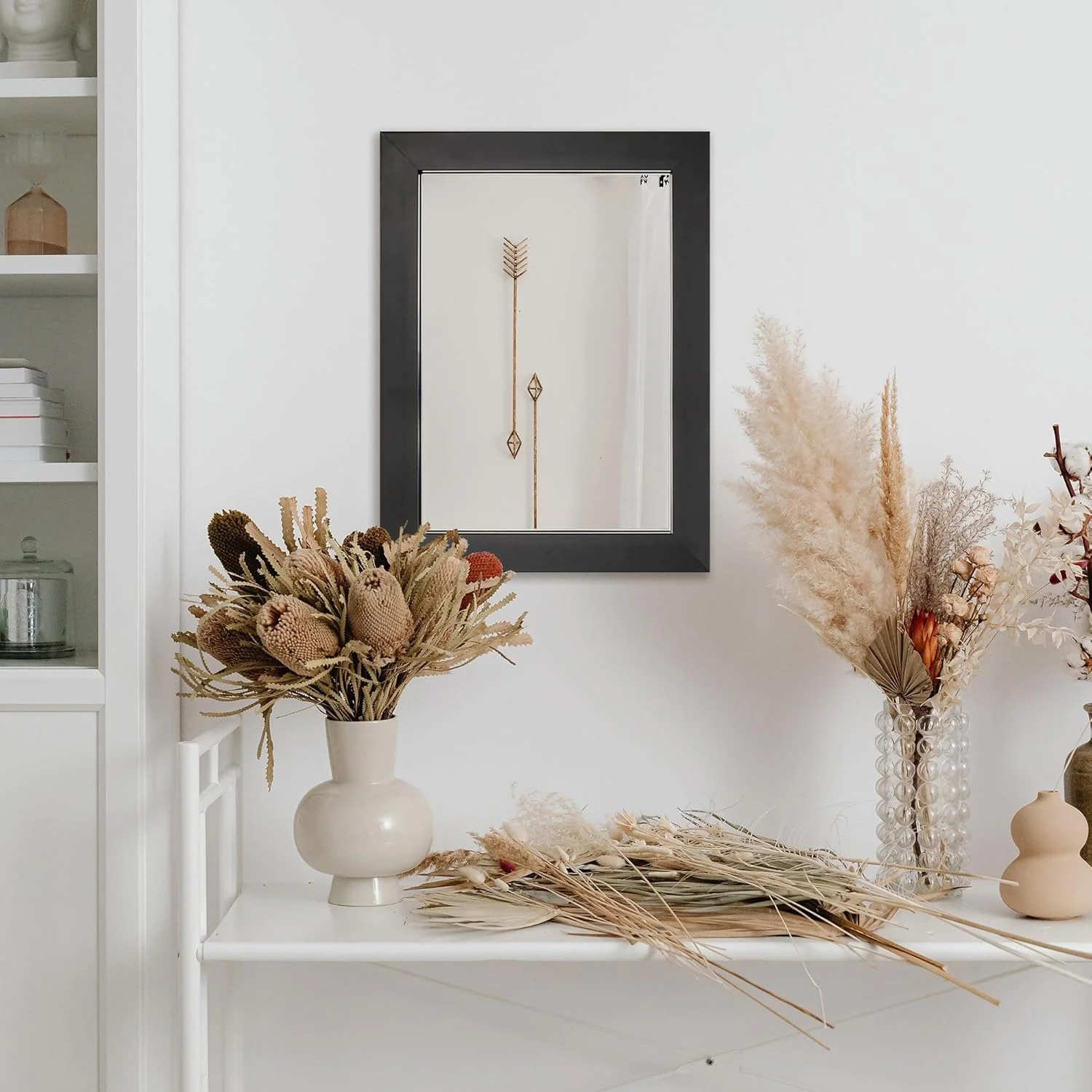 آینه دیواری Ruomeng مستطیلی تزئینی 30 در 40 سانتی متر مناسب برای ورودی، اتاق خواب، اتاق نشیمن، مشکی آینه دیواری Ruomeng مستطیلی تزئینی 30 در 40 سانتی متر مناسب برای ورودی، اتاق خواب، اتاق نشیمن، مشکی