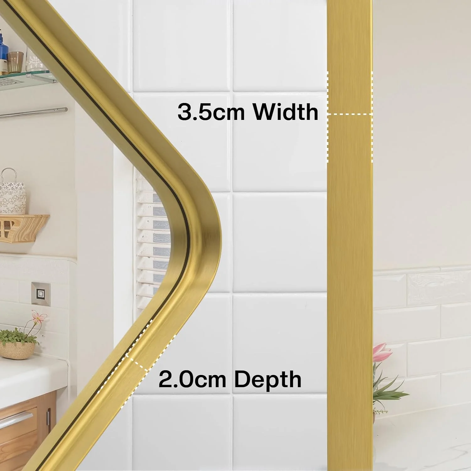 آینه دیواری رفلیکس 60x90 سانتی متر، آینه طلایی دیواری برای حمام، دکوراسیون اتاق نشیمن، اتاق خواب، ورودی آینه دیواری رفلیکس 60x90 سانتی متر، آینه طلایی دیواری برای حمام، دکوراسیون اتاق نشیمن، اتاق خواب، ورودی