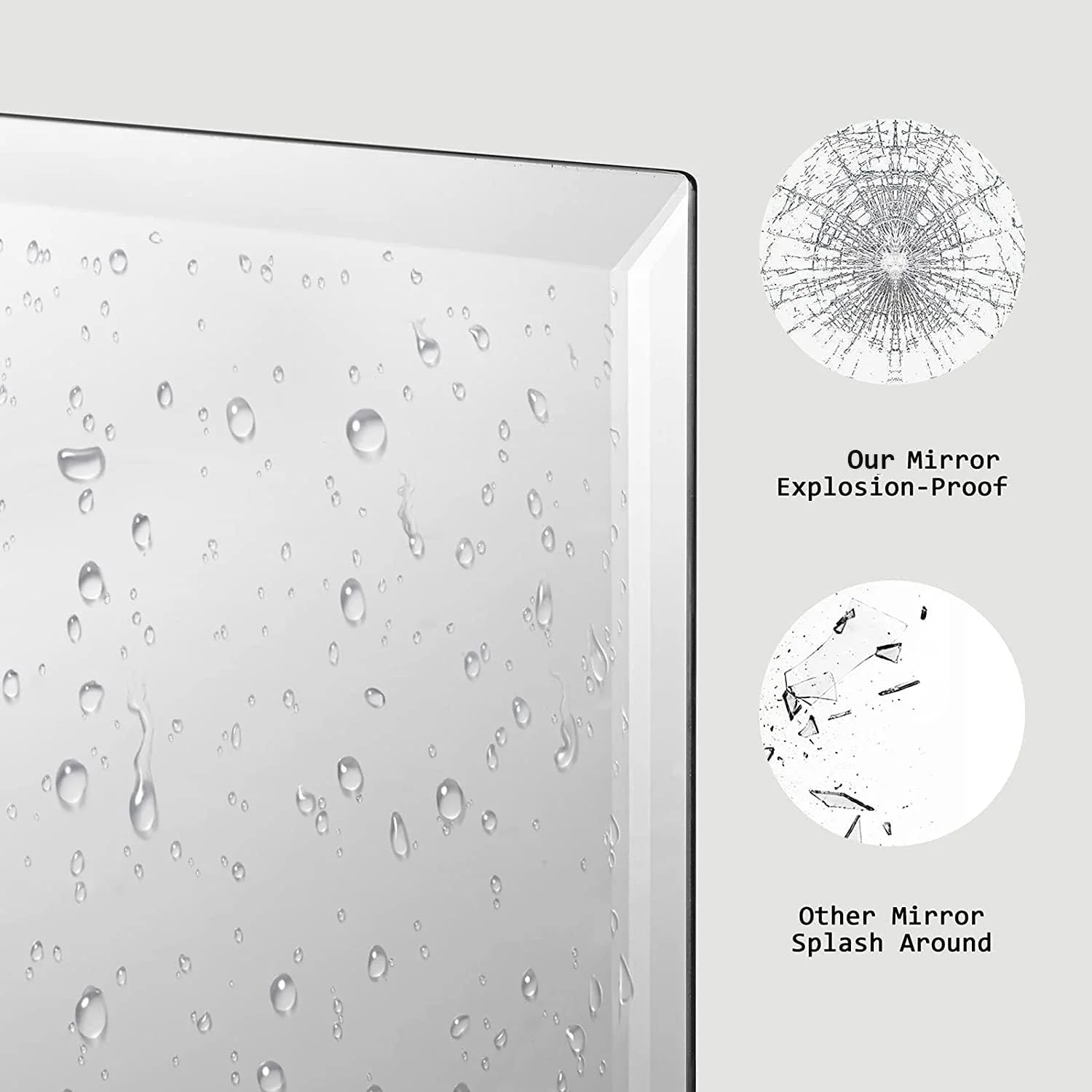 آینه شیشه ای دیواری، آینه مستطیلی چسبی حمام، 80 * 100 سانتی متر آینه مستطیلی آرایشی برای اتاق نشیمن، اتاق خواب، آینه روشویی مدرن بدون قاب برای دکوراسیون کاشی دیوار آویز آینه شیشه ای دیواری، آینه مستطیلی چسبی حمام، 80 * 100 سانتی متر آینه مستطیلی آرایشی برای اتاق نشیمن، اتاق خواب، آینه روشویی مدرن بدون قاب برای دکوراسیون کاشی دیوار آویز