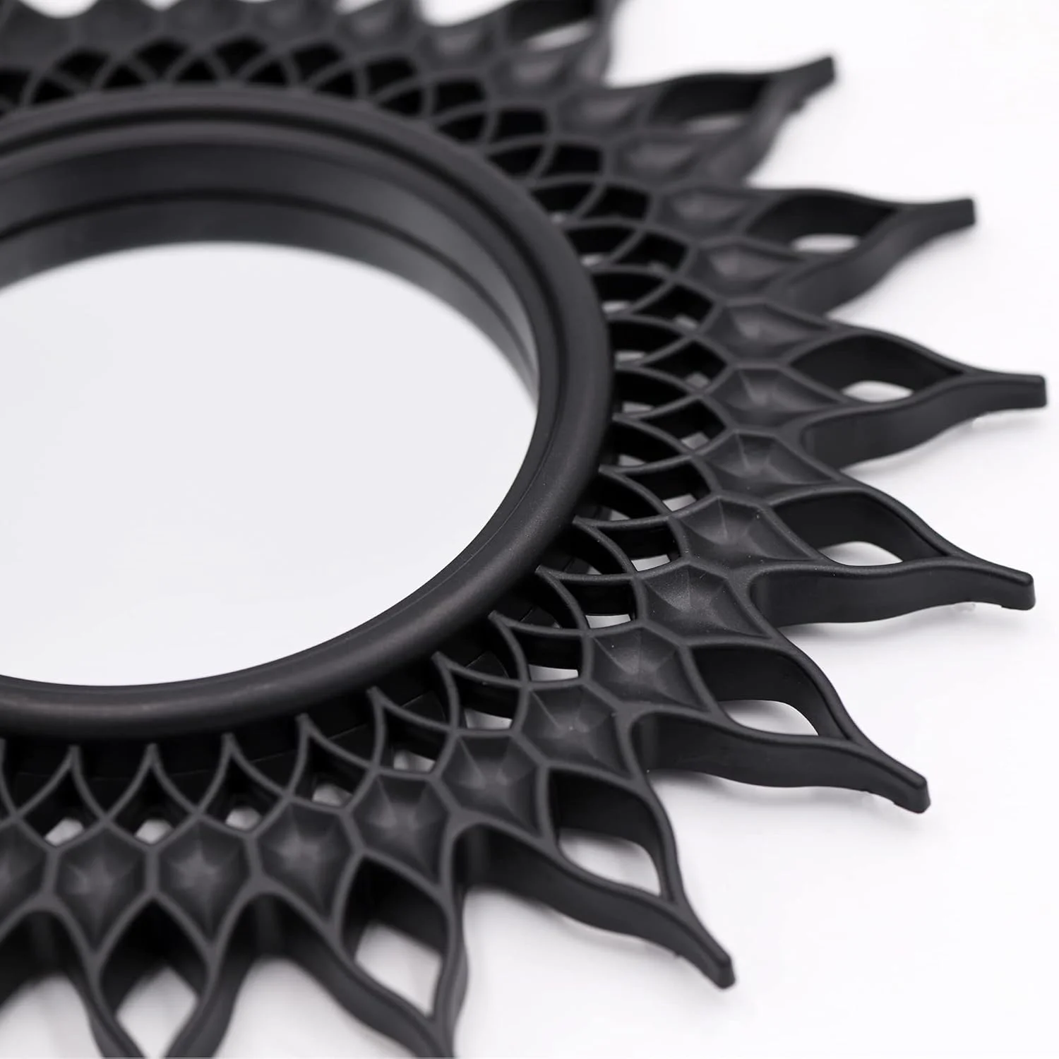 آینه دیواری OIGUMR، بسته 3 عددی، آینه های تزئینی (مشکی 01)