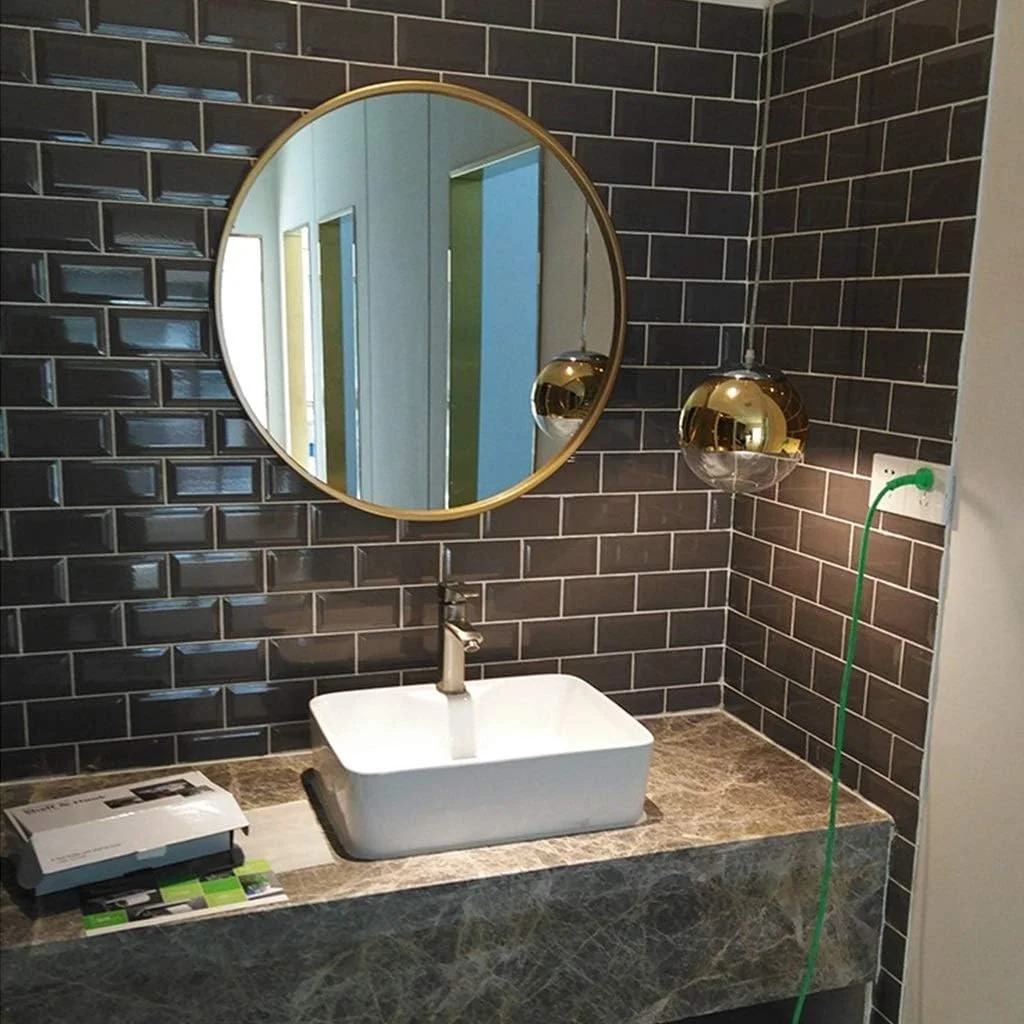 آینه دیواری گرد، آینه آرایش، آینه حمام، آینه تزئینی اتاق نشیمن، آینه دوش، آینه لباس، قاب آهنی (رنگ: طلایی، اندازه: قطر 40 سانتی متر (16 اینچ)) آینه دیواری گرد، آینه آرایش، آینه حمام، آینه تزئینی اتاق نشیمن، آینه دوش، آینه لباس، قاب آهنی (رنگ: طلایی، اندازه: قطر 40 سانتی متر (16 اینچ))