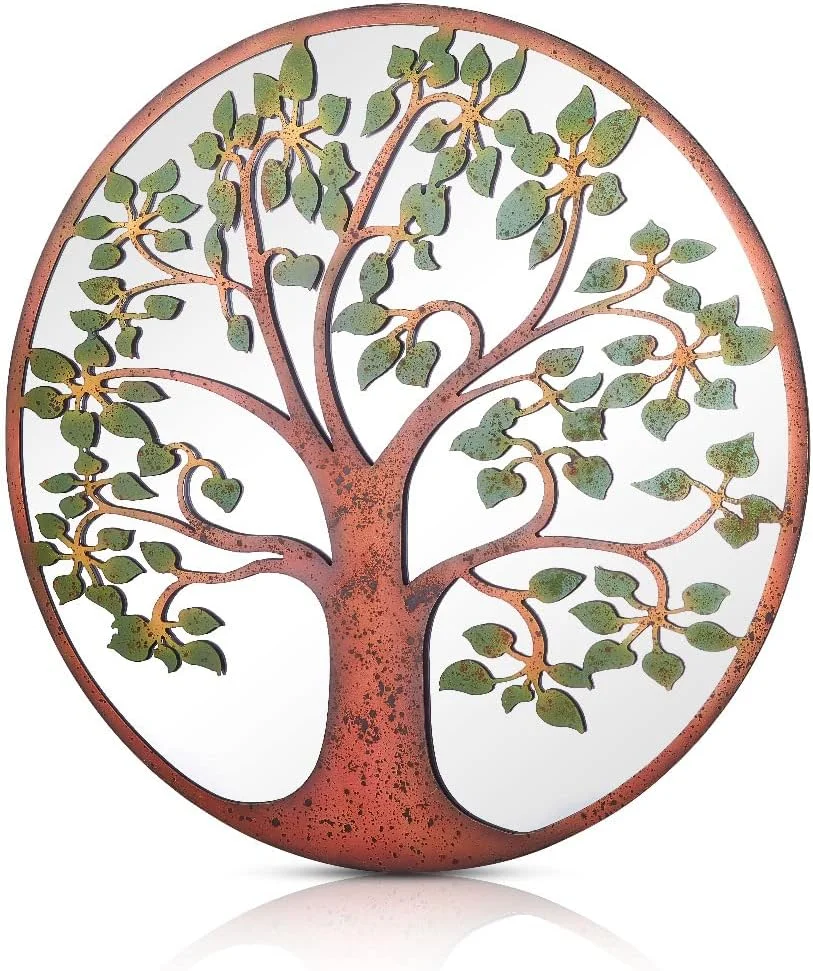 آینه دیواری گرد با قاب فلزی تزئینی طرح درخت زندگی کرکبی میرور اوتلت، 60 در 60 سانتی متر، آینه شیشه ای با پشتی مشکی مقاوم در برابر آب و هوا آینه دیواری گرد با قاب فلزی تزئینی طرح درخت زندگی کرکبی میرور اوتلت، 60 در 60 سانتی متر، آینه شیشه ای با پشتی مشکی مقاوم در برابر آب و هوا