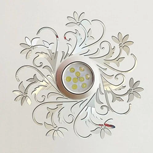 برچسب آینه اروپایی MEYA برای تزئین سقف، برچسب دیواری آینه سقفی DIY، نورپردازی بالای سقف لوستر در اطراف برچسب قاب آینه تزئینی