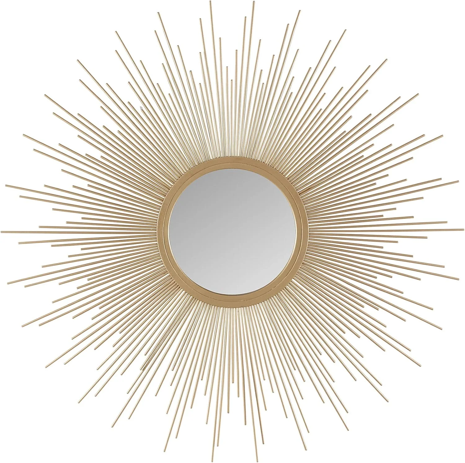 آینه خورشیدی فلزی Fiore Madison Park برای اتاق نشیمن - دکوراسیون منزل، آماده آویزان کردن برای اتاق خواب، قطر 14.5 اینچ، طلایی آینه خورشیدی فلزی Fiore Madison Park برای اتاق نشیمن - دکوراسیون منزل، آماده آویزان کردن برای اتاق خواب، قطر 14.5 اینچ، طلایی