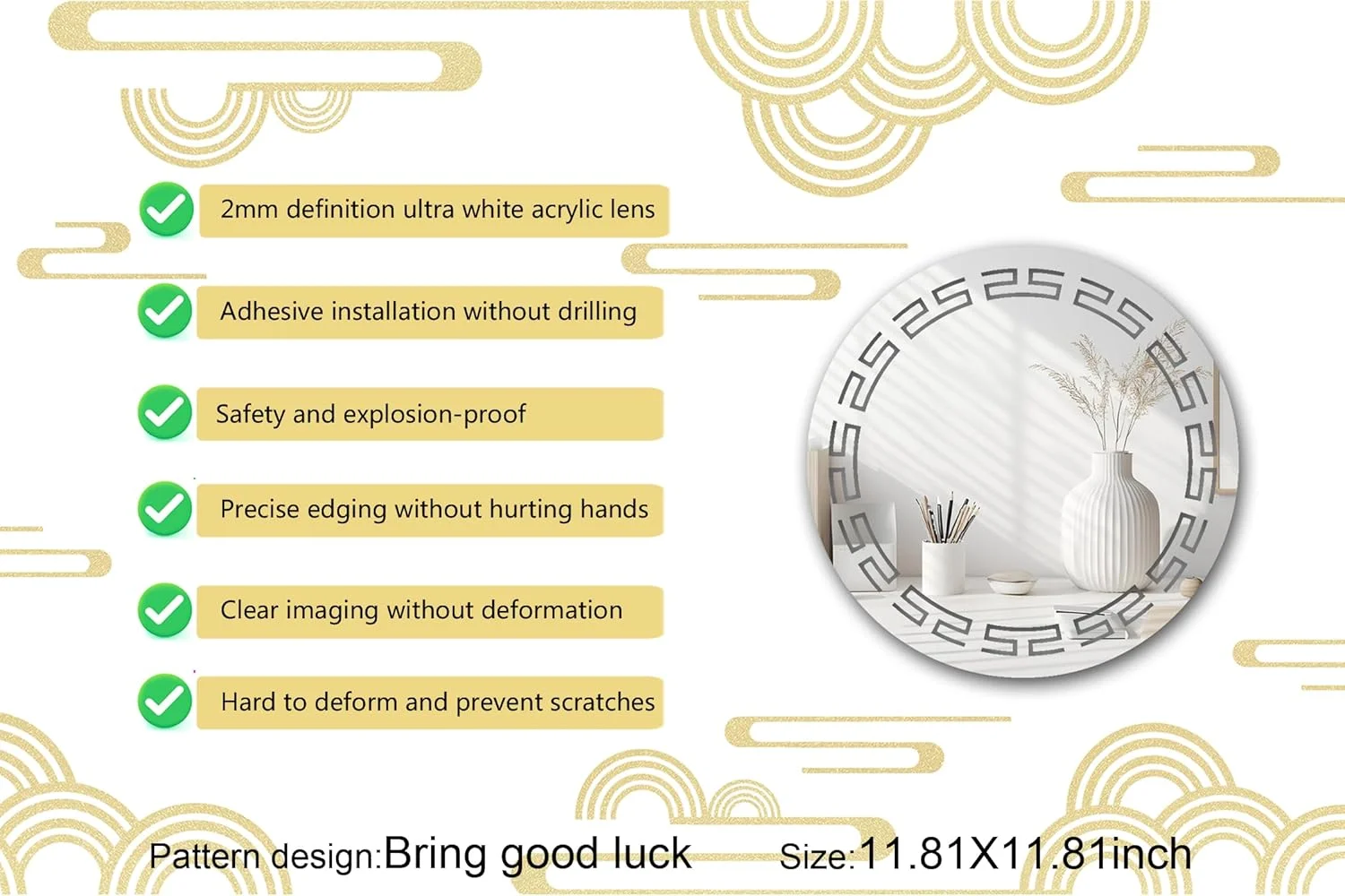 آینه گرد اکریلیک طرح قدیمی MACGIKMIRO، ضد خش، نشکن، مقاوم در برابر خرد شدن، HD، مناسب برای تزئین دیوار، رستوران، اتاق خواب، آشپزخانه، دفتر، باشگاه ورزشی (گرد طرح قدیمی 1، 11.81 اینچ در 11.81 اینچ) آینه گرد اکریلیک طرح قدیمی MACGIKMIRO، ضد خش، نشکن، مقاوم در برابر خرد شدن، HD، مناسب برای تزئین دیوار، رستوران، اتاق خواب، آشپزخانه، دفتر، باشگاه ورزشی (گرد طرح قدیمی 1، 11.81 اینچ در 11.81 اینچ)