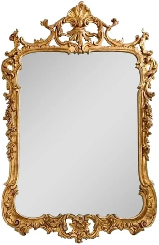 آینه دیواری مستطیلی KXWOQ3ED، آینه تزئینی باروک عتیقه، آینه آرایشی حکاکی شده پر زرق و برق وینتیج 100x70 سانتی متر برای اتاق نشیمن، ورودی، حمام آینه دیواری مستطیلی KXWOQ3ED، آینه تزئینی باروک عتیقه، آینه آرایشی حکاکی شده پر زرق و برق وینتیج 100x70 سانتی متر برای اتاق نشیمن، ورودی، حمام