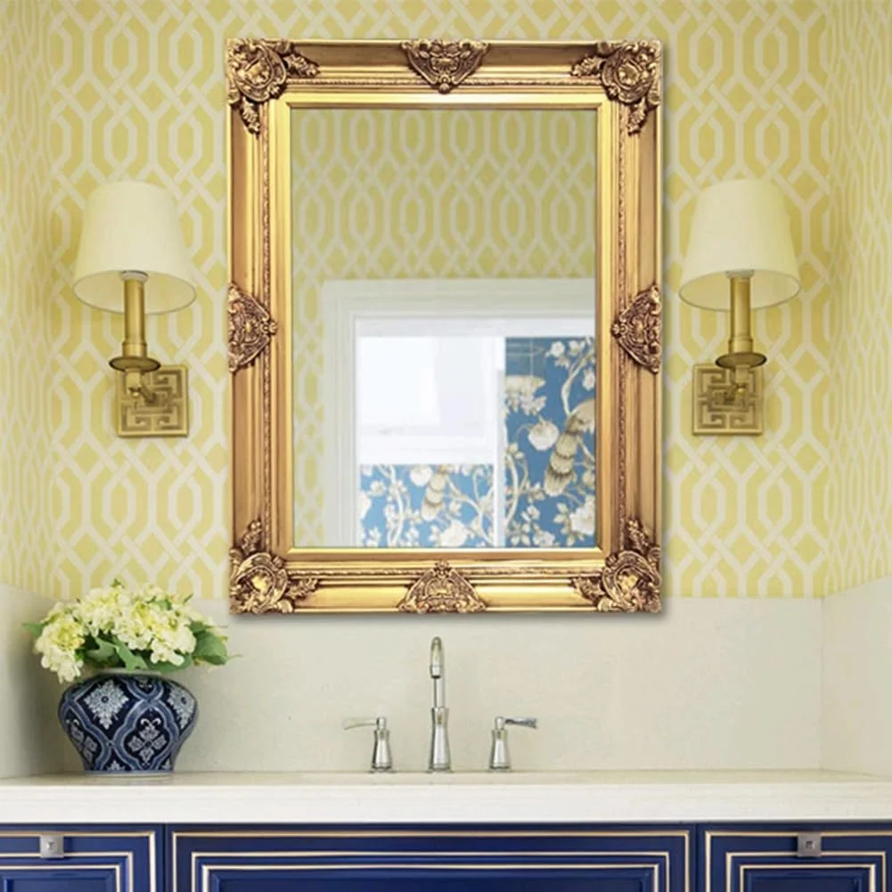 آینه دیواری طرح قدیمی KXWOQ3ED، آینه آویز تزئینی مستطیلی، قاب باروک شیک و کهنه، آینه عتیقه فرانسوی برای راهرو، حمام، اتاق نشیمن، اتاق خواب (70x90 سانتی متر) آینه دیواری طرح قدیمی KXWOQ3ED، آینه آویز تزئینی مستطیلی، قاب باروک شیک و کهنه، آینه عتیقه فرانسوی برای راهرو، حمام، اتاق نشیمن، اتاق خواب (70x90 سانتی متر)