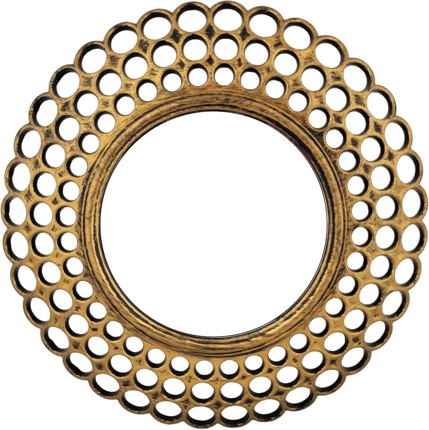 ست 3 تایی آینه های تزئینی GMMH، آینه های آویز، آینه های دیواری، گرد، دکوری، 26 سانتی متر، قاب پلاستیکی (طلایی) ست 3 تایی آینه های تزئینی GMMH، آینه های آویز، آینه های دیواری، گرد، دکوری، 26 سانتی متر، قاب پلاستیکی (طلایی)