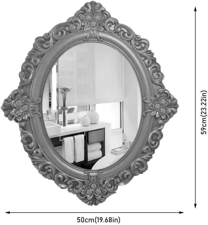 آینه آرایشی دیواری اروپایی مناسب منزل، آینه تزئینی هتل KTV، آینه آرایشگاه، آینه حمام برند Zeenyi آینه آرایشی دیواری اروپایی مناسب منزل، آینه تزئینی هتل KTV، آینه آرایشگاه، آینه حمام برند Zeenyi