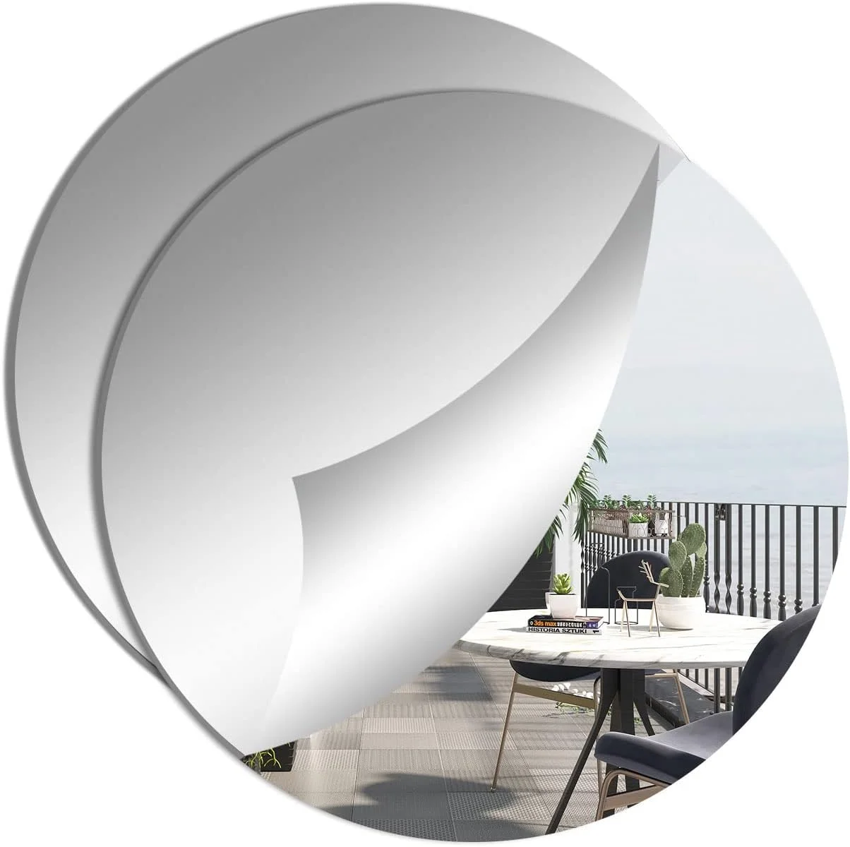 آینه اکریلیک خود چسب DRERIO، دو عدد، 24 سانتی متر، HD، گرد، پلاستیکی بزرگ، بدون قاب، کاشی های دایره ای چسبی برای دکوراسیون منزل (24*24 سانتی متر*2 میلی متر) آینه اکریلیک خود چسب DRERIO، دو عدد، 24 سانتی متر، HD، گرد، پلاستیکی بزرگ، بدون قاب، کاشی های دایره ای چسبی برای دکوراسیون منزل (24*24 سانتی متر*2 میلی متر)