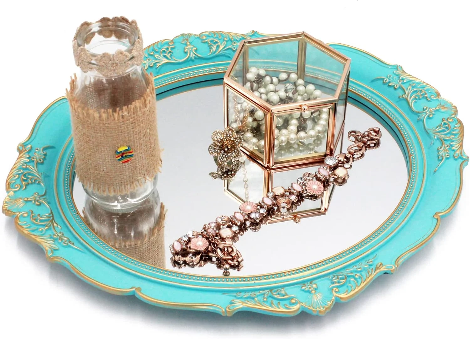 آینه دیواری تزئینی Eaoundm، 33.2 × 37.5 سانتی متر، آینه های آویز وینتیج برای اتاق خواب، اتاق نشیمن، دکوراسیون میز آرایش، بیضی (آبی) آینه دیواری تزئینی Eaoundm، 33.2 × 37.5 سانتی متر، آینه های آویز وینتیج برای اتاق خواب، اتاق نشیمن، دکوراسیون میز آرایش، بیضی (آبی)