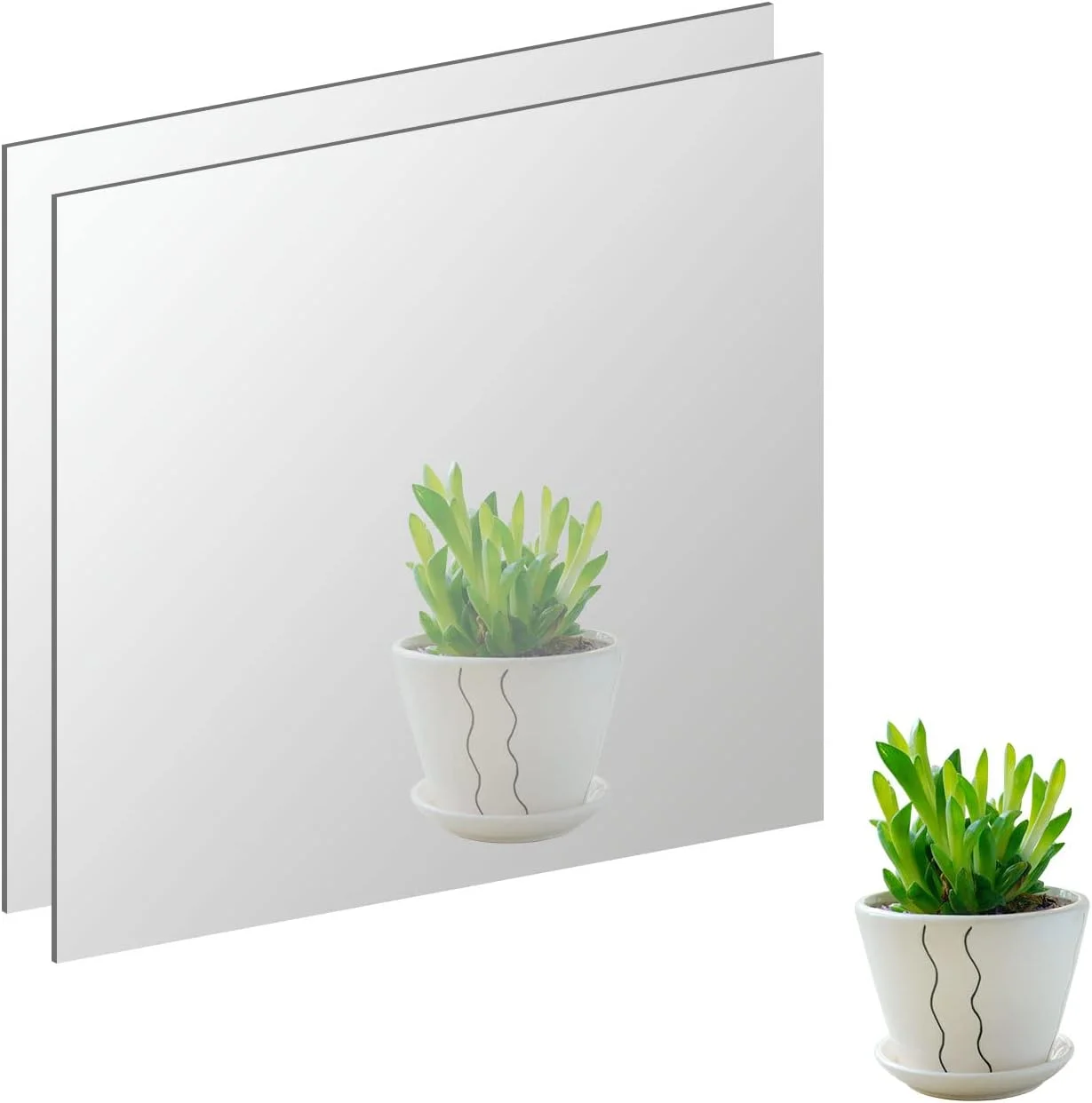 آینه اکریلیک خود چسب DRERIO، دو عدد، HD، بدون شیشه، آینه چسبی، آینه پلاستیکی بزرگ بدون قاب، ضخامت 2.51 میلی متر، کاشی های آینه اکریلیک نشکن، آینه مربعی چسبی دیواری برای خانه، دکور آینه اکریلیک خود چسب DRERIO، دو عدد، HD، بدون شیشه، آینه چسبی، آینه پلاستیکی بزرگ بدون قاب، ضخامت 2.51 میلی متر، کاشی های آینه اکریلیک نشکن، آینه مربعی چسبی دیواری برای خانه، دکور