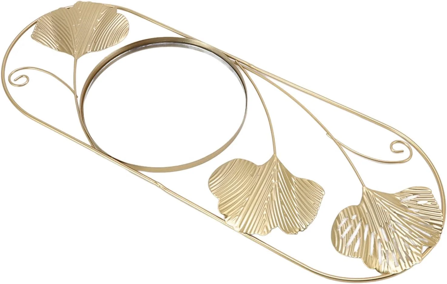 آینه دیواری برگ فلزی Kikumi، آینه تزئینی مدرن و هنری مقاوم در برابر محو شدن برای اتاق خواب، اتاق نشیمن، دفتر کار آینه دیواری برگ فلزی Kikumi، آینه تزئینی مدرن و هنری مقاوم در برابر محو شدن برای اتاق خواب، اتاق نشیمن، دفتر کار