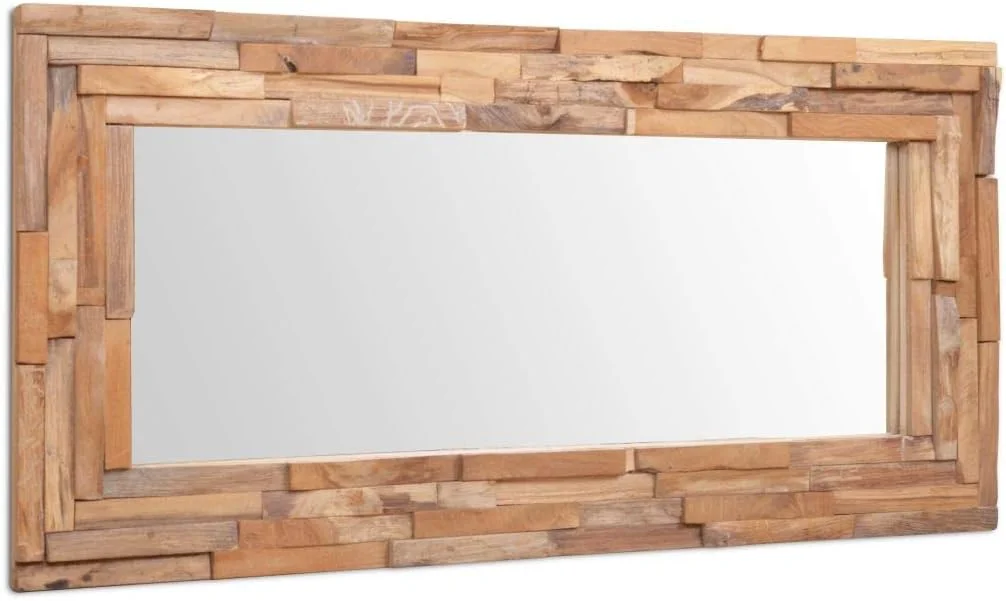 آینه تزئینی چوب ساج 120x60 سانتی متر مستطیلی