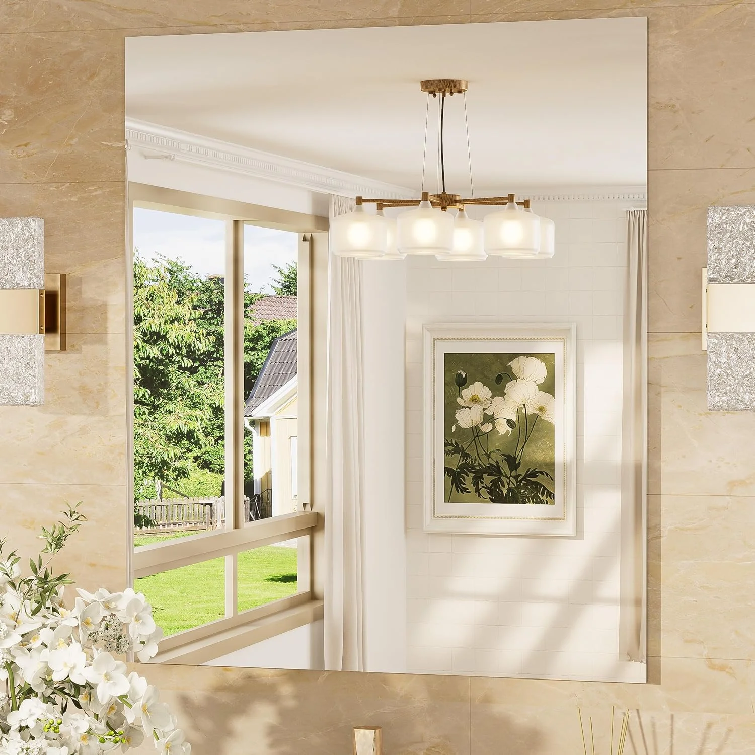 آینه روشویی بدون قاب TokeShimi 30x36 مناسب برای بالای سینک، آینه های مستطیلی مدرن برای دیوار، دارای لبه های پولیش خورده، ضد شکست، آینه تزئینی برای اتاق خواب، اتاق نشیمن، ورودی آینه روشویی بدون قاب TokeShimi 30x36 مناسب برای بالای سینک، آینه های مستطیلی مدرن برای دیوار، دارای لبه های پولیش خورده، ضد شکست، آینه تزئینی برای اتاق خواب، اتاق نشیمن، ورودی