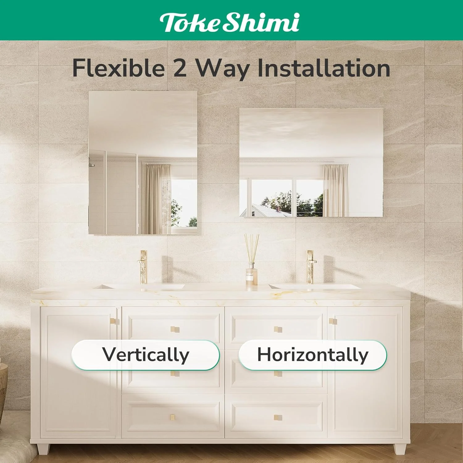 آینه روشویی بدون قاب TokeShimi 30x36 مناسب برای بالای سینک، آینه های مستطیلی مدرن برای دیوار، دارای لبه های پولیش خورده، ضد شکست، آینه تزئینی برای اتاق خواب، اتاق نشیمن، ورودی آینه روشویی بدون قاب TokeShimi 30x36 مناسب برای بالای سینک، آینه های مستطیلی مدرن برای دیوار، دارای لبه های پولیش خورده، ضد شکست، آینه تزئینی برای اتاق خواب، اتاق نشیمن، ورودی