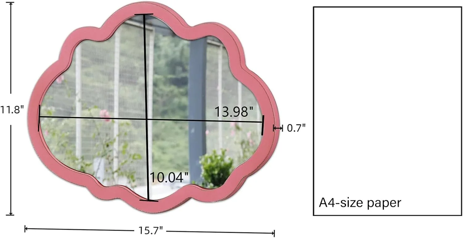 آینه ابری صورتی روستیک سینتوسین، 30 در 40 سانتی متر، آینه های کوچک دست ساز با قاب چوبی رنگ پریده برای دیوار اتاق کودک دخترانه، آینه های تزئینی زیبا برای دکور دیوار اتاق نشیمن، اتاق خواب، ورودی آینه ابری صورتی روستیک سینتوسین، 30 در 40 سانتی متر، آینه های کوچک دست ساز با قاب چوبی رنگ پریده برای دیوار اتاق کودک دخترانه، آینه های تزئینی زیبا برای دکور دیوار اتاق نشیمن، اتاق خواب، ورودی