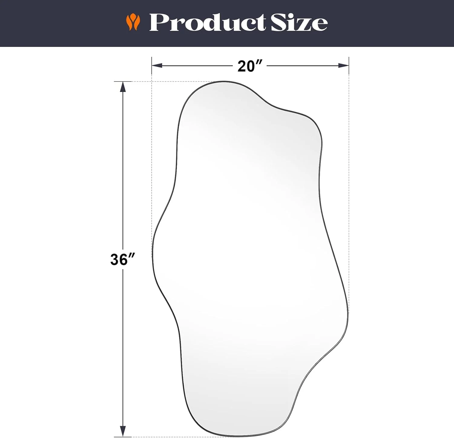 آینه دیواری نامنظم Brauthon، 50 در 90 سانتی متر، آینه تزئینی موج دار با شکل مدرن، آینه های بزرگ نامتقارن مشکی برای حمام، ورودی، اتاق نشیمن، روشویی آینه دیواری نامنظم Brauthon، 50 در 90 سانتی متر، آینه تزئینی موج دار با شکل مدرن، آینه های بزرگ نامتقارن مشکی برای حمام، ورودی، اتاق نشیمن، روشویی