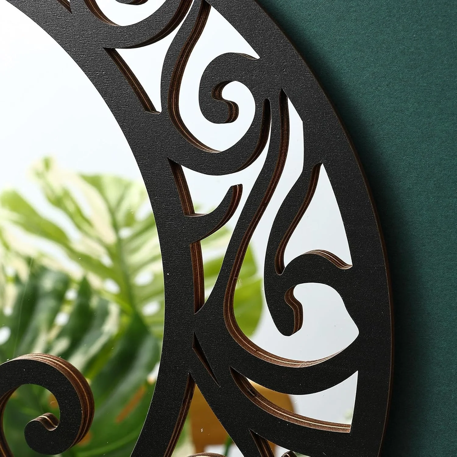 آینه دیواری تزئینی، آینه گوزن و گربه سیاه برای حمام | آینه دیواری تزئینی گوزن و گربه سیاه برای اتاق نشیمن، ناهارخوری، اتاق خواب، ورودی