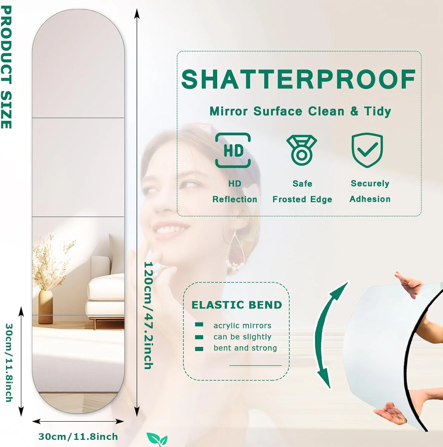 آینه های قدی DONGDA، کاشی های آینه ای اکریلیک برچسب های آینه ای خود چسب، آینه قدی چسبی بلند، کاشی های آینه تمام قد برای دیوارها سالن بدنسازی خانگی (30cmx30cm، 4 قسمت) آینه های قدی DONGDA، کاشی های آینه ای اکریلیک برچسب های آینه ای خود چسب، آینه قدی چسبی بلند، کاشی های آینه تمام قد برای دیوارها سالن بدنسازی خانگی (30cmx30cm، 4 قسمت)