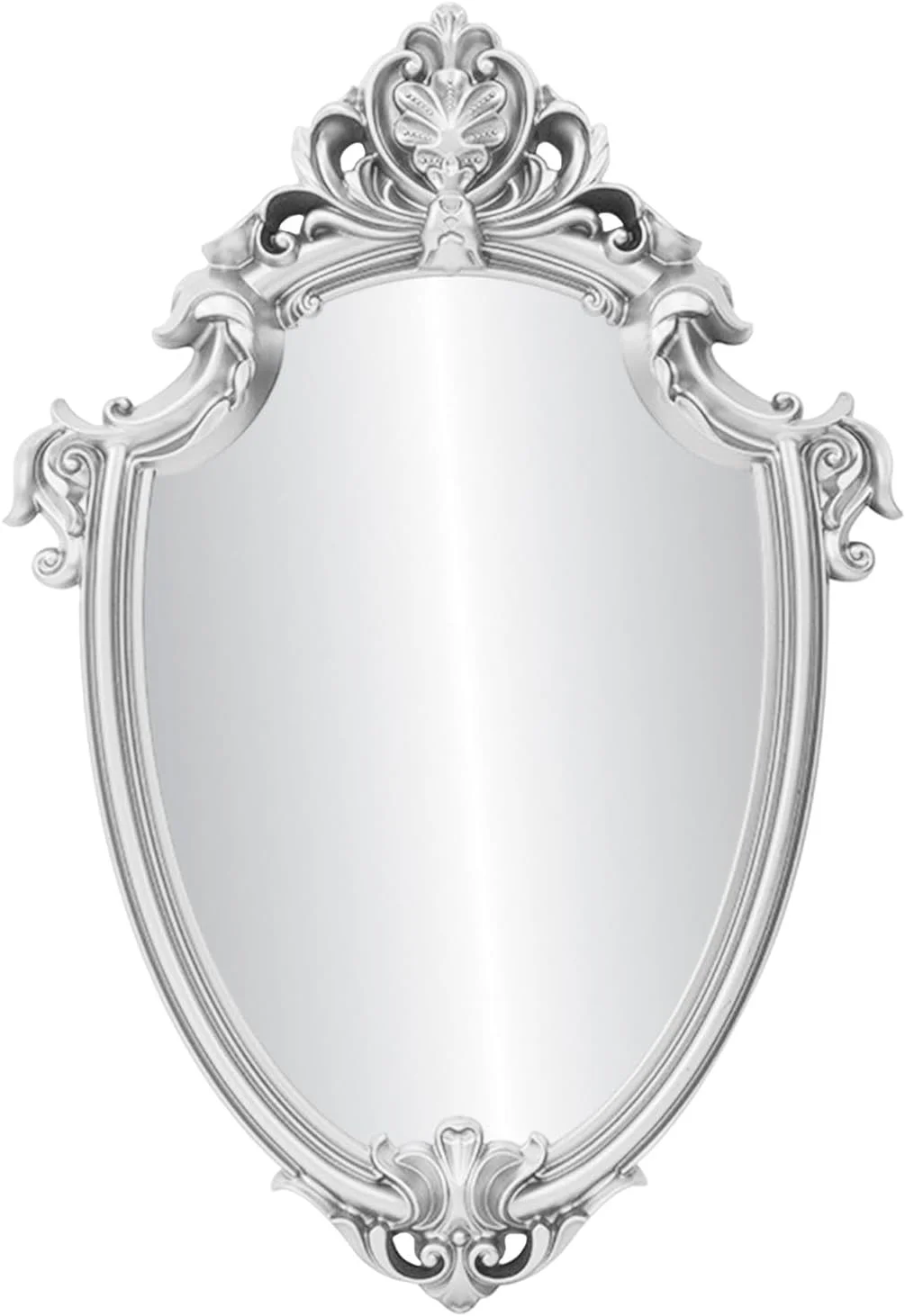 آینه دیواری تزئینی، آینه آرایش، آینه آرایش اروپایی شیک و قدیمی، آینه آرایش برای میز آرایش، دکوراسیون راهرو، نقره ای آینه دیواری تزئینی، آینه آرایش، آینه آرایش اروپایی شیک و قدیمی، آینه آرایش برای میز آرایش، دکوراسیون راهرو، نقره ای