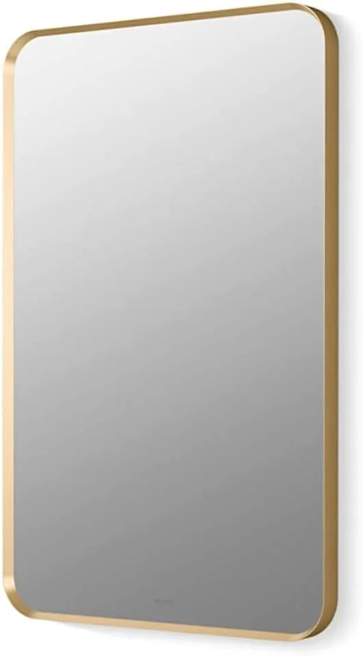 آینه تزئینی مستطیلی BRANCO IKON برای دیوار (60x45 سانتی متر) با روکش طلایی و قاب فلزی پخ دار | شیشه روکش شده طلایی - آینه برای حمام، اتاق نشیمن، اتاق خواب - فلز ممتاز و طراحی بی انتها آینه تزئینی مستطیلی BRANCO IKON برای دیوار (60x45 سانتی متر) با روکش طلایی و قاب فلزی پخ دار | شیشه روکش شده طلایی - آینه برای حمام، اتاق نشیمن، اتاق خواب - فلز ممتاز و طراحی بی انتها