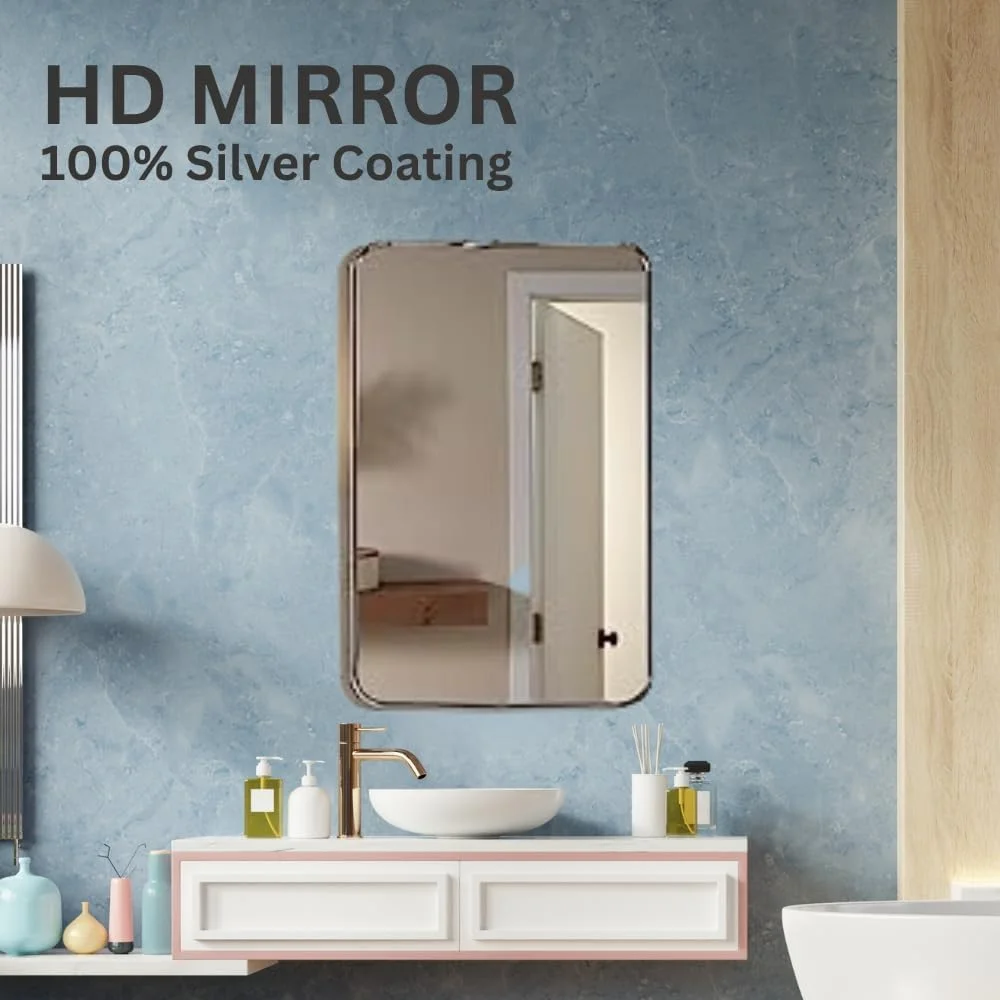 آینه تزئینی مستطیلی BRANCO IKON برای دیوار (60x45 سانتی متر) با روکش طلایی و قاب فلزی پخ دار | شیشه روکش شده طلایی - آینه برای حمام، اتاق نشیمن، اتاق خواب - فلز ممتاز و طراحی بی انتها آینه تزئینی مستطیلی BRANCO IKON برای دیوار (60x45 سانتی متر) با روکش طلایی و قاب فلزی پخ دار | شیشه روکش شده طلایی - آینه برای حمام، اتاق نشیمن، اتاق خواب - فلز ممتاز و طراحی بی انتها