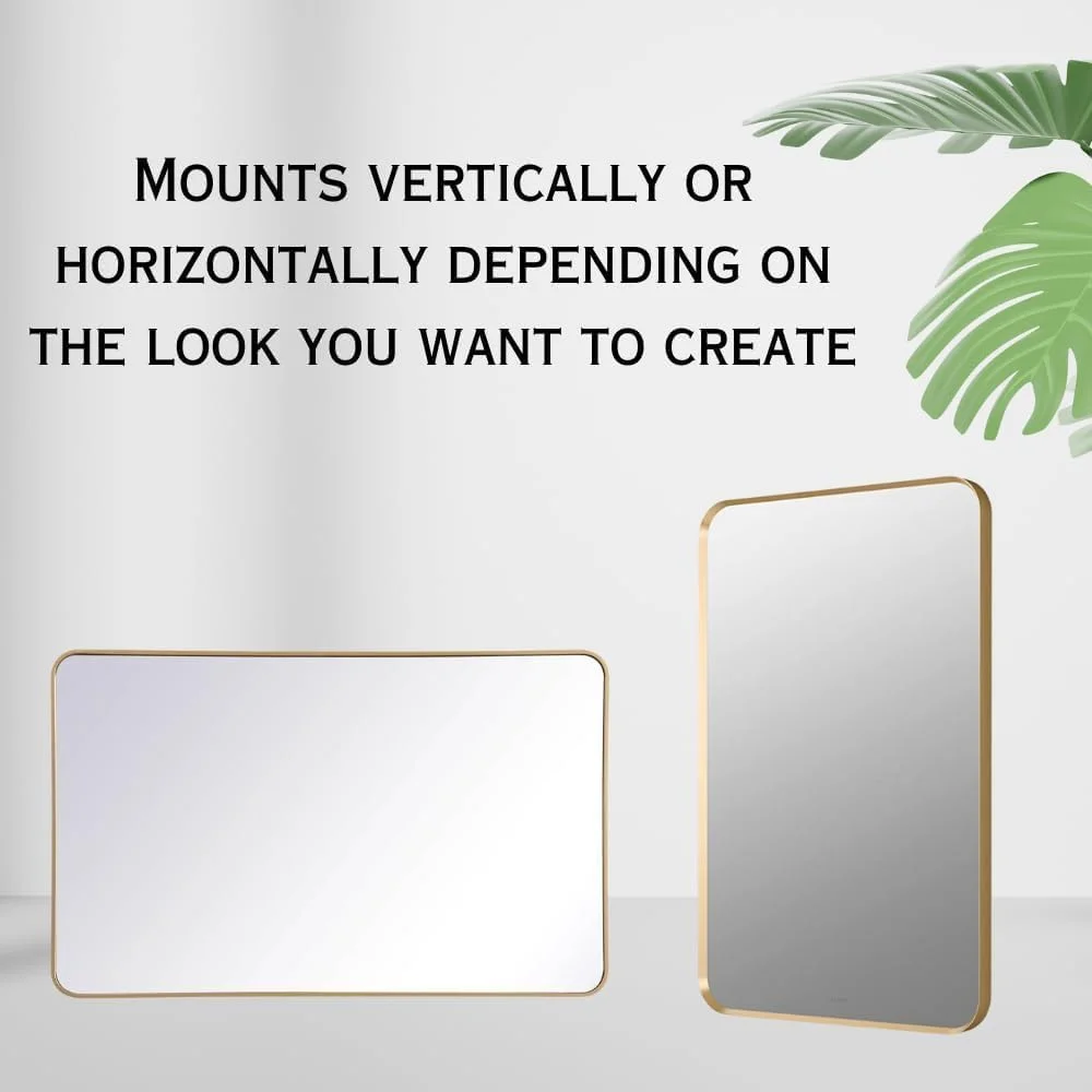 آینه تزئینی مستطیلی BRANCO IKON برای دیوار (60x45 سانتی متر) با روکش طلایی و قاب فلزی پخ دار | شیشه روکش شده طلایی - آینه برای حمام، اتاق نشیمن، اتاق خواب - فلز ممتاز و طراحی بی انتها آینه تزئینی مستطیلی BRANCO IKON برای دیوار (60x45 سانتی متر) با روکش طلایی و قاب فلزی پخ دار | شیشه روکش شده طلایی - آینه برای حمام، اتاق نشیمن، اتاق خواب - فلز ممتاز و طراحی بی انتها