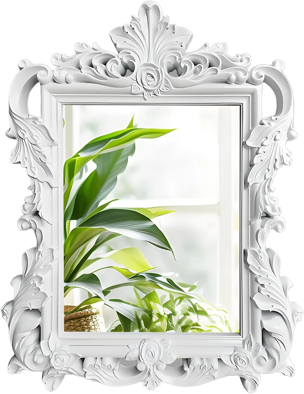 آینه تزئینی دیواری حمام HD بالای سینک - آینه آرایشی رومیزی عتیقه - سایزهای بزرگ/پرداخت های مختلف (سفید) آینه تزئینی دیواری حمام HD بالای سینک - آینه آرایشی رومیزی عتیقه - سایزهای بزرگ/پرداخت های مختلف (سفید)