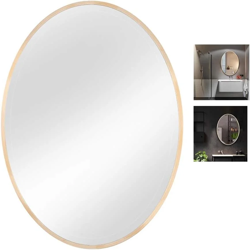 آینه آرایش حمام، آینه دیواری، آینه تزئینی اتاق نشیمن، آینه روشویی اتاق خواب (رنگ: طلایی، سایز: 76x56 سانتی متر) آینه آرایش حمام، آینه دیواری، آینه تزئینی اتاق نشیمن، آینه روشویی اتاق خواب (رنگ: طلایی، سایز: 76x56 سانتی متر)