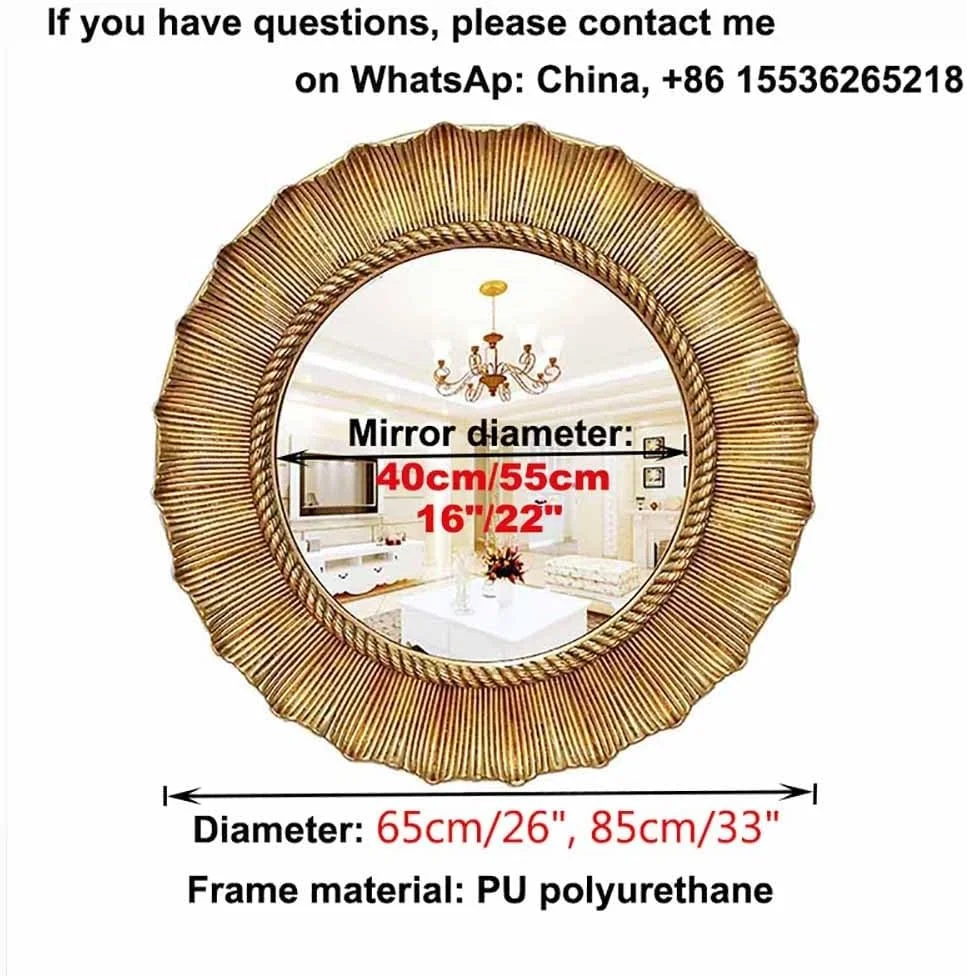 آینه آرایشی عتیقه حمام، قطر 65 سانتی متر، آینه دیواری گرد تزئینی قدیمی، آینه دکوراتیو فرانسوی طرح دار 83 سانتی متر، آینه ضد آب مناسب هتل، اتاق خواب و غذاخوری (B, 83cm) آینه آرایشی عتیقه حمام، قطر 65 سانتی متر، آینه دیواری گرد تزئینی قدیمی، آینه دکوراتیو فرانسوی طرح دار 83 سانتی متر، آینه ضد آب مناسب هتل، اتاق خواب و غذاخوری (B, 83cm)