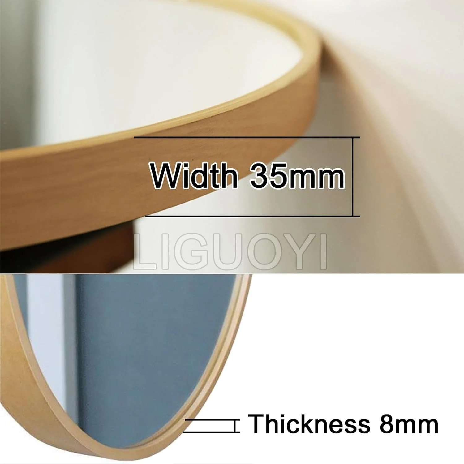 آینه گرد دیواری 40، 50، 60، 70 سانتیمتری، آینه دایرهای چوبی تزئینی برای حمام، آینه دیواری بادوام و زیبا برای اتاق خواب، حمام، ورودی، قهوهای - 60 سانتیمتر طول x 60 سانتیمتر عرض آینه گرد دیواری 40، 50، 60، 70 سانتیمتری، آینه دایرهای چوبی تزئینی برای حمام، آینه دیواری بادوام و زیبا برای اتاق خواب، حمام، ورودی، قهوهای - 60 سانتیمتر طول x 60 سانتیمتر عرض