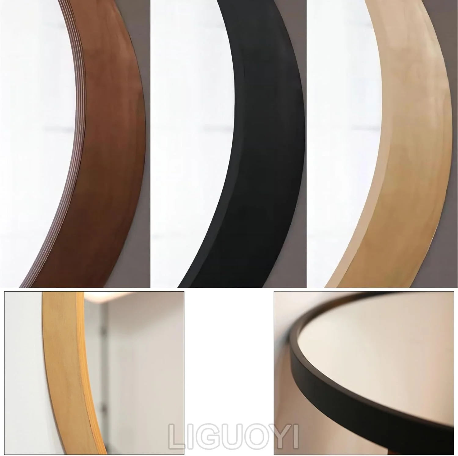 آینه گرد دیواری 40، 50، 60، 70 سانتیمتری، آینه دایرهای چوبی تزئینی برای حمام، آینه دیواری بادوام و زیبا برای اتاق خواب، حمام، ورودی، قهوهای - 60 سانتیمتر طول x 60 سانتیمتر عرض آینه گرد دیواری 40، 50، 60، 70 سانتیمتری، آینه دایرهای چوبی تزئینی برای حمام، آینه دیواری بادوام و زیبا برای اتاق خواب، حمام، ورودی، قهوهای - 60 سانتیمتر طول x 60 سانتیمتر عرض