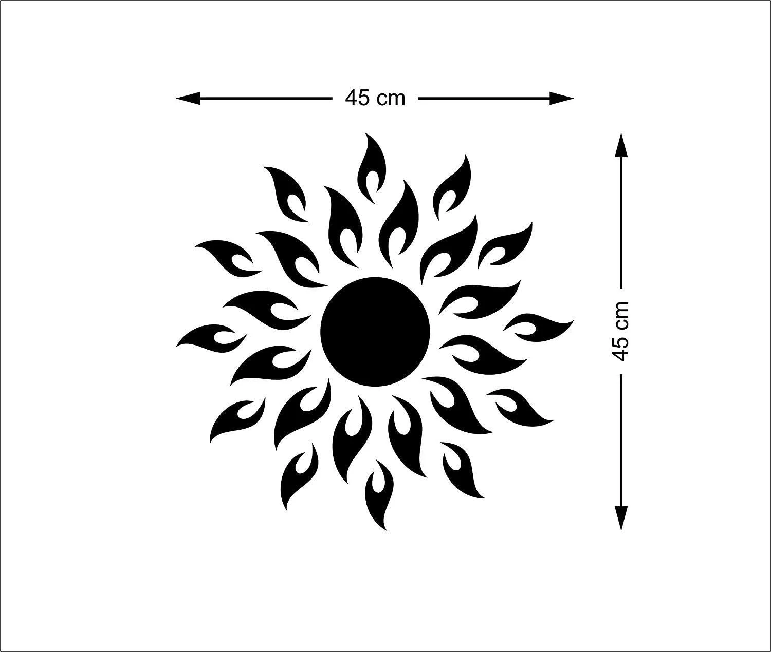 استیکرهای دیواری آینه ای تزئینی آتولیا آرتز طرح خورشید از جنس اکریلیک به همراه 10 استیکر پروانه (طلایی) استیکرهای دیواری آینه ای تزئینی آتولیا آرتز طرح خورشید از جنس اکریلیک به همراه 10 استیکر پروانه (طلایی)