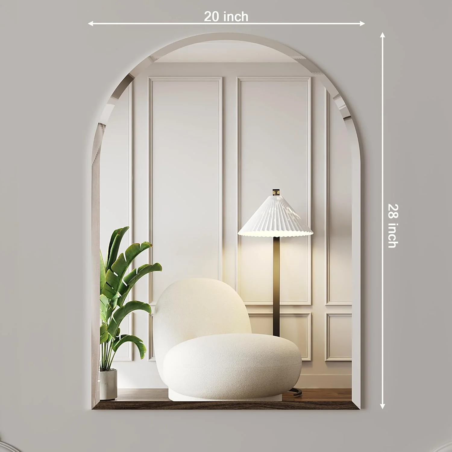 آینه بدون قاب AUYHM با ابعاد 50x70 سانتیمتر، آینه قوسی حمام، آینه بدون قاب برای بالای روشویی، آینه، espejos decorativos de pared آینه بدون قاب AUYHM با ابعاد 50x70 سانتیمتر، آینه قوسی حمام، آینه بدون قاب برای بالای روشویی، آینه، espejos decorativos de pared