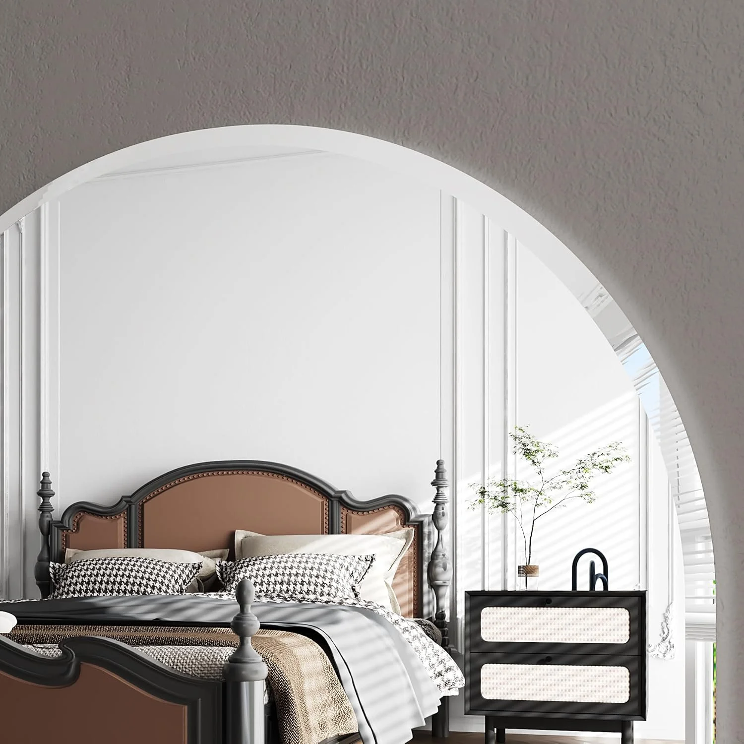 آینه بدون قاب AUYHM با ابعاد 50x70 سانتیمتر، آینه قوسی حمام، آینه بدون قاب برای بالای روشویی، آینه، espejos decorativos de pared آینه بدون قاب AUYHM با ابعاد 50x70 سانتیمتر، آینه قوسی حمام، آینه بدون قاب برای بالای روشویی، آینه، espejos decorativos de pared