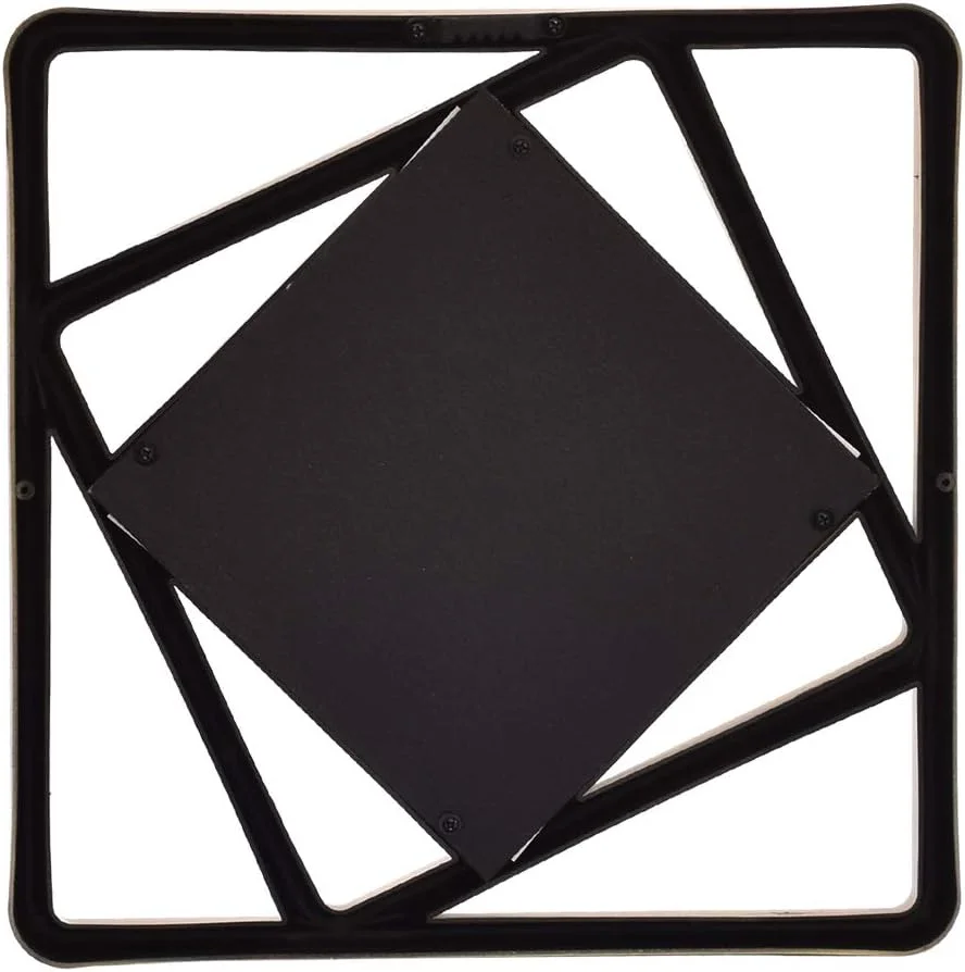 آینه دیواری تزئینی مربعی شکل Art Street، ست طلایی 3 عددی، مناسب برای دکوراسیون منزل، دکوراسیون دیوار - 10 X 10 اینچ، قاب دار