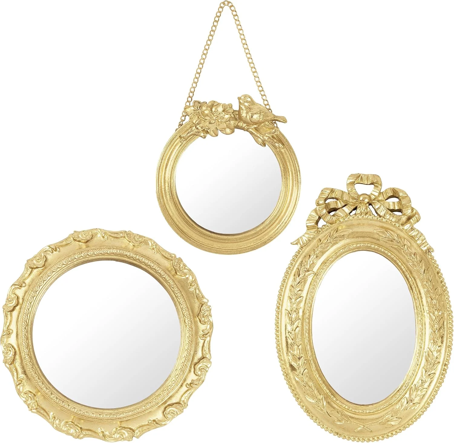 آینه دیواری دکوری طلایی عتیقه کوچک AELS، بسته 3 عددی، آینه آویز دیواری، دکوراسیون لوکس منزل، آینه دیواری وینتیج، آینه های تزئینی کوچک برای دکور دیوار اتاق نشیمن، ورودی، اتاق خواب، طرح پرنده و پاپیون آینه دیواری دکوری طلایی عتیقه کوچک AELS، بسته 3 عددی، آینه آویز دیواری، دکوراسیون لوکس منزل، آینه دیواری وینتیج، آینه های تزئینی کوچک برای دکور دیوار اتاق نشیمن، ورودی، اتاق خواب، طرح پرنده و پاپیون
