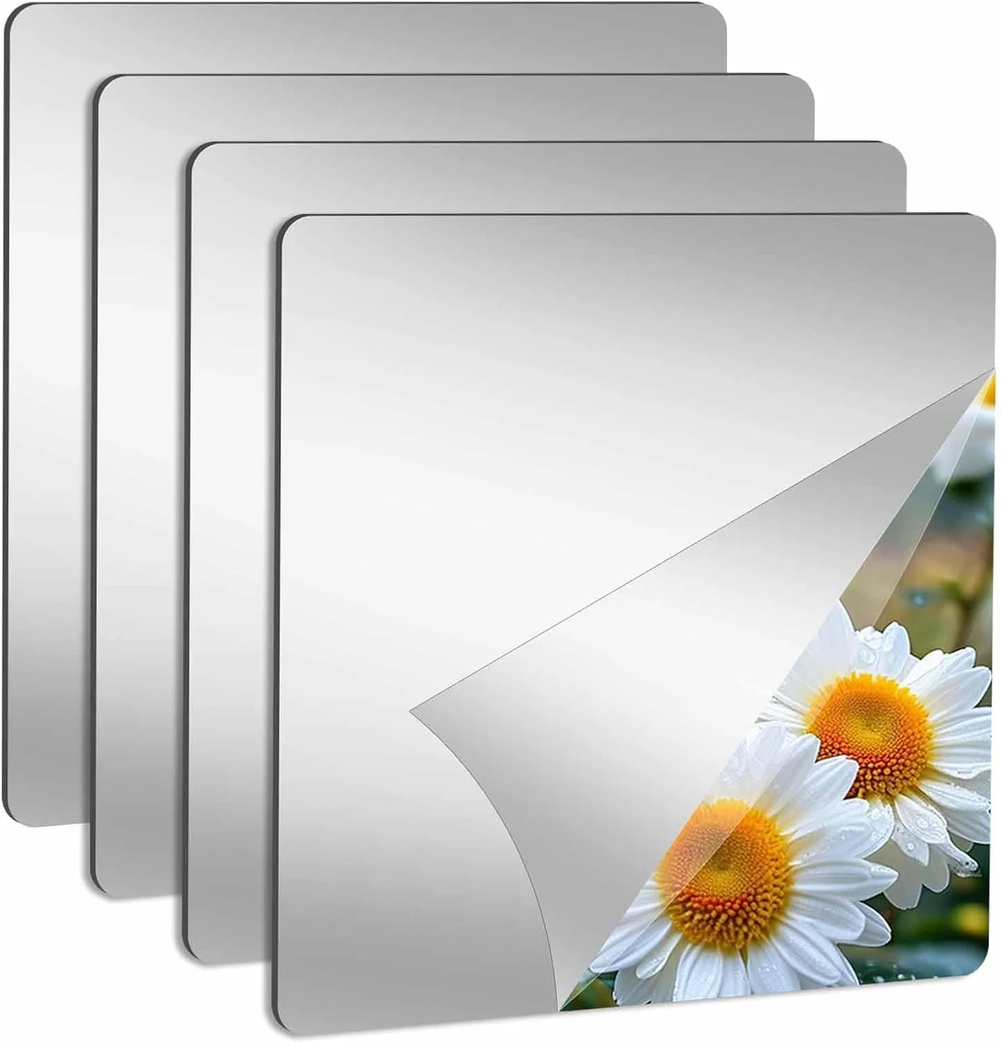 آینه اکریلیک خود چسب Abyssaly، کاشی های آینه پلاستیکی انعطاف پذیر برای دیوار، استیکرهای بدون قاب و غیر شیشه ای Espejos تمام قد برای اتاق خواب، سالن ورزشی خانگی، درب، بسته 4 عددی، 7.87" x 7.87" آینه اکریلیک خود چسب Abyssaly، کاشی های آینه پلاستیکی انعطاف پذیر برای دیوار، استیکرهای بدون قاب و غیر شیشه ای Espejos تمام قد برای اتاق خواب، سالن ورزشی خانگی، درب، بسته 4 عددی، 7.87" x 7.87"