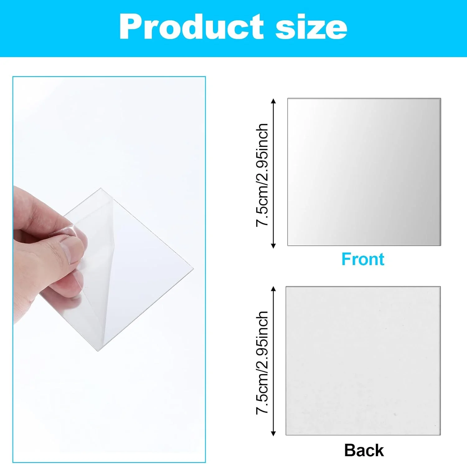 25 عدد آینه مربعی اکریلیک سایز کوچک 3x3 اینچ، آینه های مربعی کوچک چسبی، کاشی های آینه ای اکریلیک غیر شیشه ای، ورق آینه ای اکریلیک، استیکرهای دیواری آینه ای اکریلیک برای صنایع دستی و لوازم پروژه های DIY
