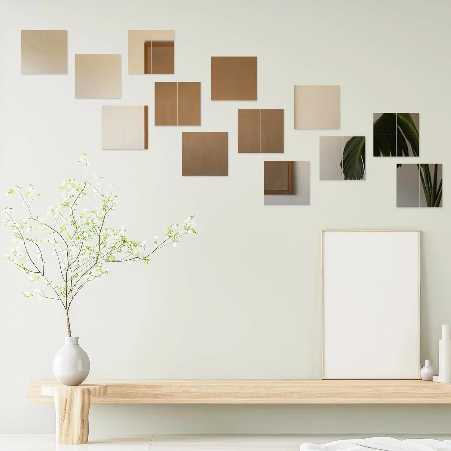 25 عدد آینه مربعی اکریلیک سایز کوچک 3x3 اینچ، آینه های مربعی کوچک چسبی، کاشی های آینه ای اکریلیک غیر شیشه ای، ورق آینه ای اکریلیک، استیکرهای دیواری آینه ای اکریلیک برای صنایع دستی و لوازم پروژه های DIY