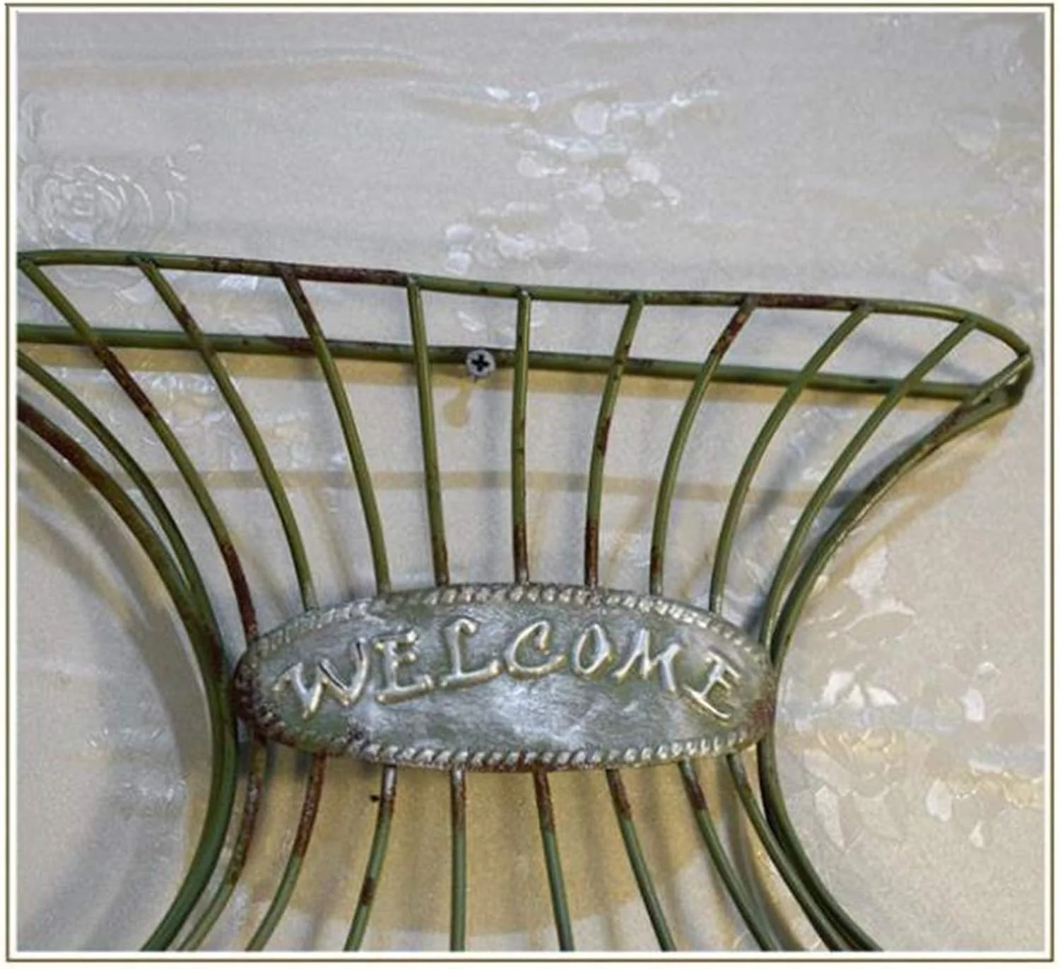 آینه تزئینی فلزی ABHJKLM، طراحی به سبک قدیمی، آینه دیواری، طراحی گلدان، مناسب رستوران، باغ، حمام