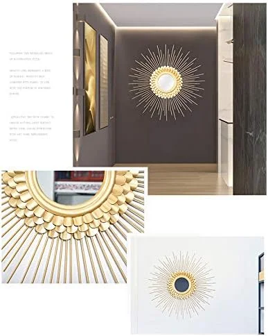 آینه دیواری ABHJKLM، دکوراسیون آویز دیواری عینک آفتابی، آینه تزئینی دیواری پس زمینه آهن فرفورژه، آینه آویز دیواری خلاقانه، آینه های روشویی دیواری 70 سانتی متر (90 سانتی متر)