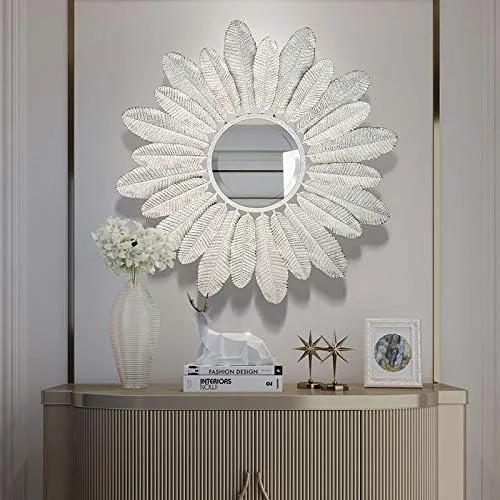 آینه دیواری سه بعدی تزئینی فرانسوی ABHJKLM، آینه دیواری اتاق نشیمن از جنس آهن فرفورژه، لوازم جانبی خلاقانه منزل، دکوراسیون دیوار اتاق نشیمن و حمام