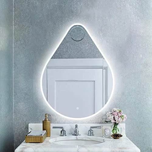 آینه آرایشی LED دیواری ABHJKLM، مناسب حمام و میز آرایش، آینه دکوراتیو با کلید لمسی و نور قابل تنظیم (60x80 سانتی متر) آینه آرایشی LED دیواری ABHJKLM، مناسب حمام و میز آرایش، آینه دکوراتیو با کلید لمسی و نور قابل تنظیم (60x80 سانتی متر)