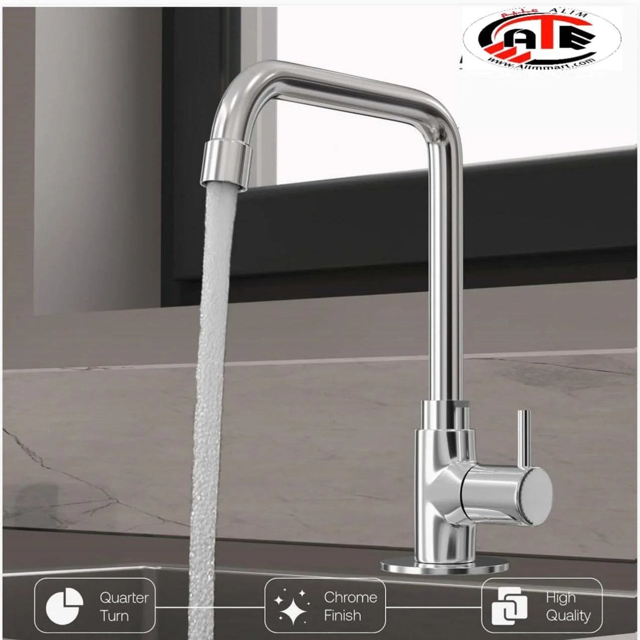 شیر آشپزخانه، شیر سینک آشپزخانه با خروجی چرخان 360 درجه بدون سرب، شیر مخلوط کن آب سرد و گرم تک اهرمی برای استفاده در آشپزخانه/بار/RV/فضای باز، کروم براق. (ALIM) شیر آشپزخانه، شیر سینک آشپزخانه با خروجی چرخان 360 درجه بدون سرب، شیر مخلوط کن آب سرد و گرم تک اهرمی برای استفاده در آشپزخانه/بار/RV/فضای باز، کروم براق. (ALIM)