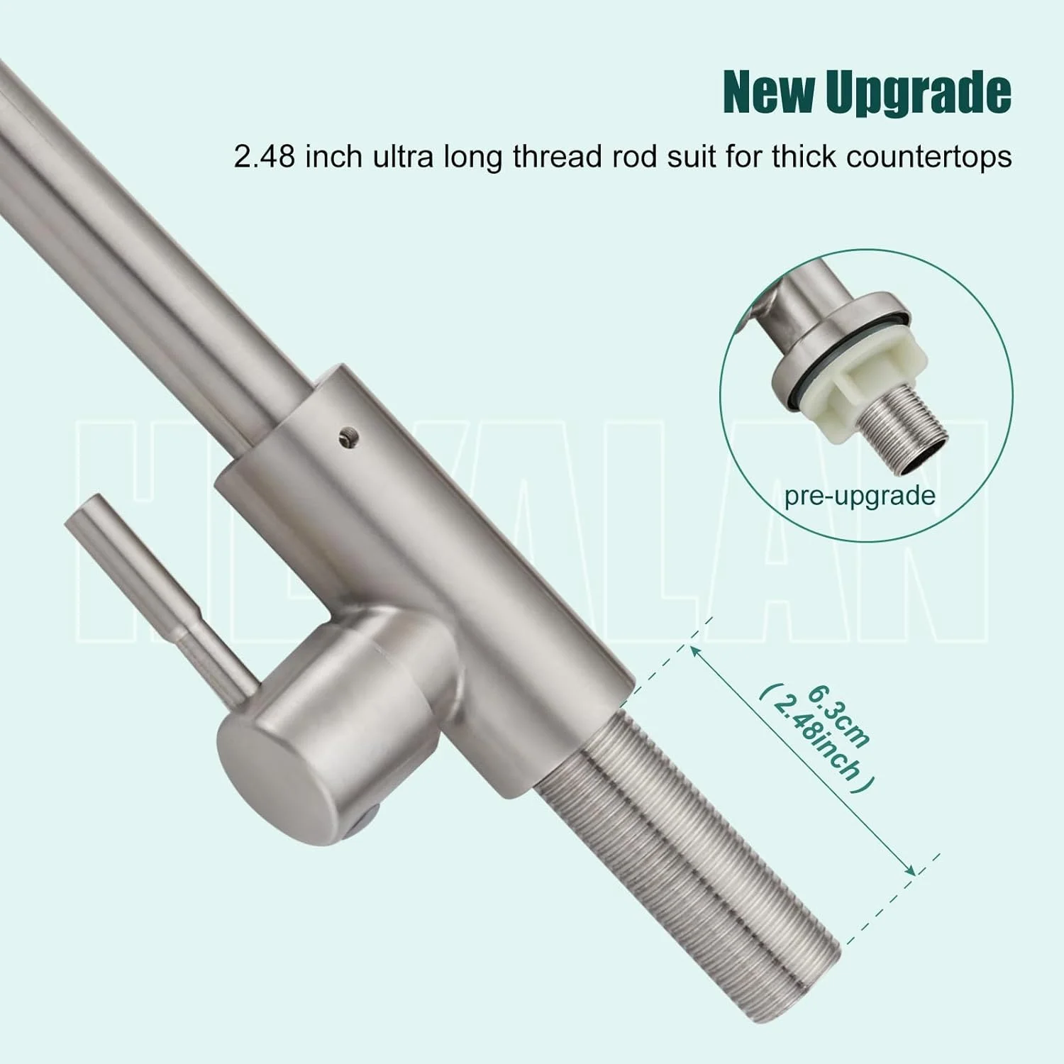 شیر آشپزخانه نیکل برس خورده Heyalan، فقط آب سرد، تک سوراخ، تک دسته، چرخش 360 درجه، دهانه چرخان، نصب روی سینک، قوس بلند، فولاد ضد زنگ SUS304، شیر آب بار گردن غازی به همراه شلنگ (بدون تخلیه) شیر آشپزخانه نیکل برس خورده Heyalan، فقط آب سرد، تک سوراخ، تک دسته، چرخش 360 درجه، دهانه چرخان، نصب روی سینک، قوس بلند، فولاد ضد زنگ SUS304، شیر آب بار گردن غازی به همراه شلنگ (بدون تخلیه)