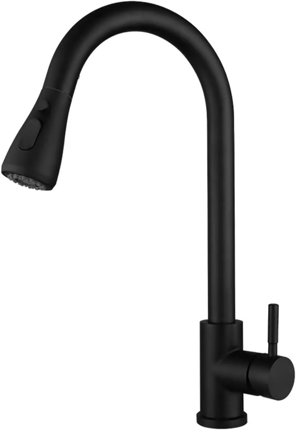 شیرآلات سینک ظرفشویی Beauenty، شیر آب استیل ضد زنگ با 3 حالت آب، شیر مخلوط تک دسته (مشکی)